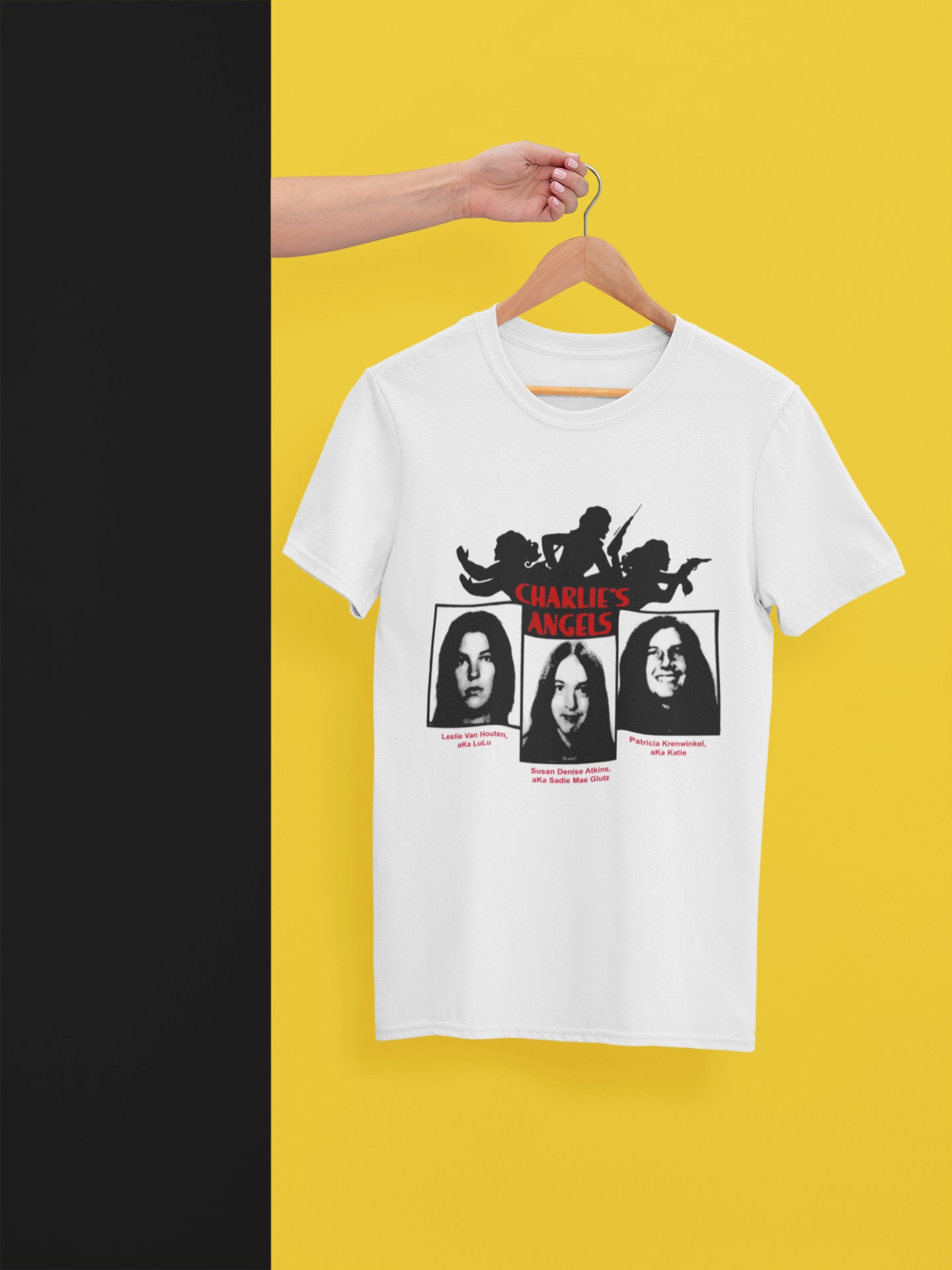 Best Tshirt Charles Manson Family Charlies Angels New T Shirt 