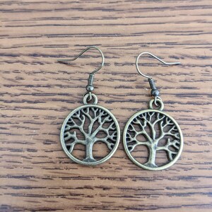 Bronze Tree Earrings