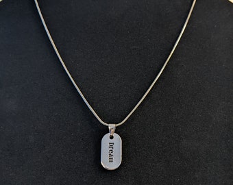 Silver Dream Necklace - Inspire Necklace - Dainty Pendant Necklace - Silver Charm Jewelry