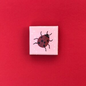 TILE PICTURE / MAGNET Lucky Charm Ladybug, 5 x 5 cm