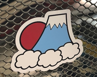 Mount Fuji Sunset Magnet, Japan Magnet, Kawaii Mount Fuji Magnet, 富士山, Cute magnet, kawaii, Japanese, gift, Japan, Valentine's