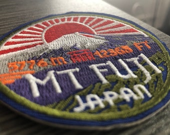 Mt Fuji Japan Patch, Japan Patch, Zug Aufnäher, Aufnäher, Fuji, Souvenir, Aufnäher, Japan, Aufbügler, Aufbügler, Muttertag, Frühling, 2024