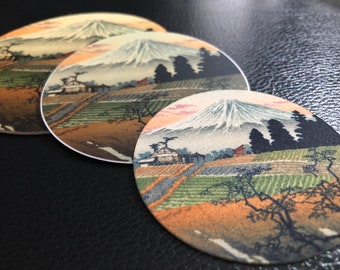 Vintage Japan Sticker, Train stamp, Japan stamp, magnet, vintage, laptop sticker, scrapbook, Japan, Travel, luggage sticker, Japan stickers