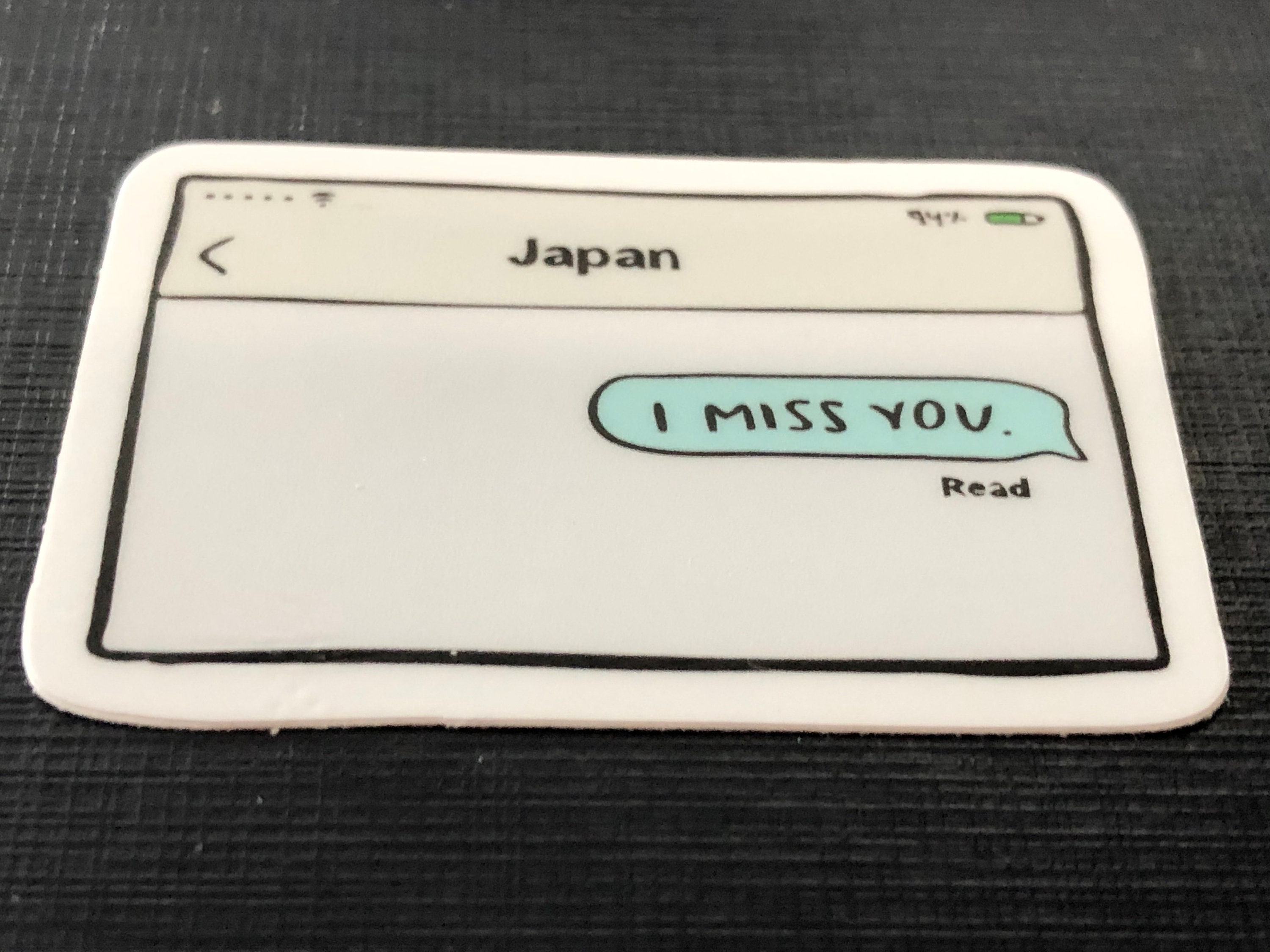 Tu me manques, SMS au Japon, autocollant Tokyo, Thanksgiving, voyage, autocollant Macbook, scrapbooking, Tokyo, autocollant pour ordinateur portable, autocollants Japon, cadeau