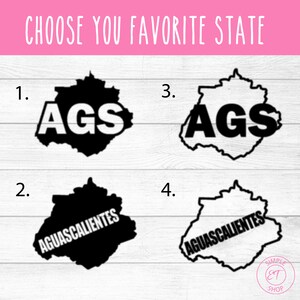 Car Decal, Mexican States, Yeti Decal, Car Decal, Aguascalientes.