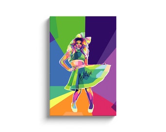 Rupauls Drag Race | Shangela Professional Wpap Style Wall Canvas Wrap | Drag