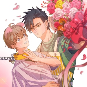 Encargo de portada de libro comercial personalizada en estilo anime y manga