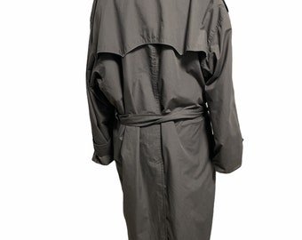 Vintage 80's Christian Dior Le Connaisseur Gray Belted Rain Vintage 80's Christian Dior Le Connaisseur Gray Belted Rain