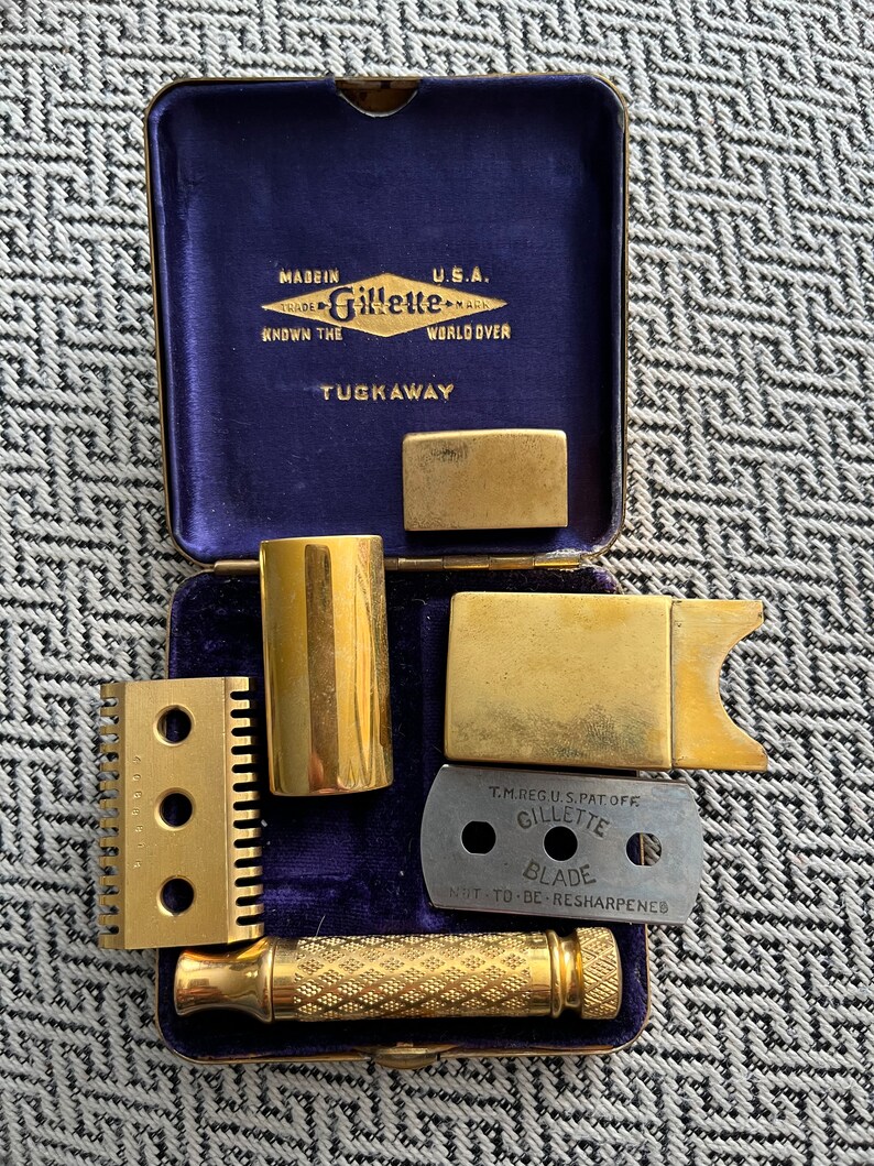 Vintage 1920s Gillette Tuckaway Travel Safety Razor and Case - Etsy