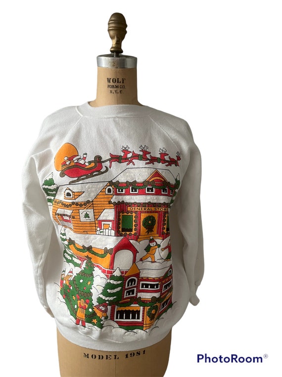 Vintage Christmas Sweatshirt Hanes Her Way Ugly Fu