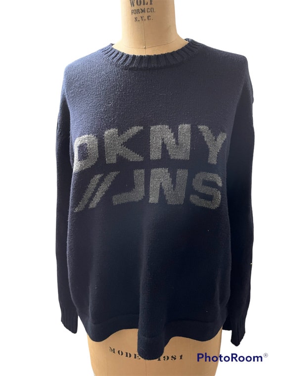 Vintage 1990’s Navy Blue and Grey DKNY Jeans Cotto