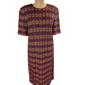 Vintage Steve Fabrikant Neiman Marcus Knit Colorful Dress