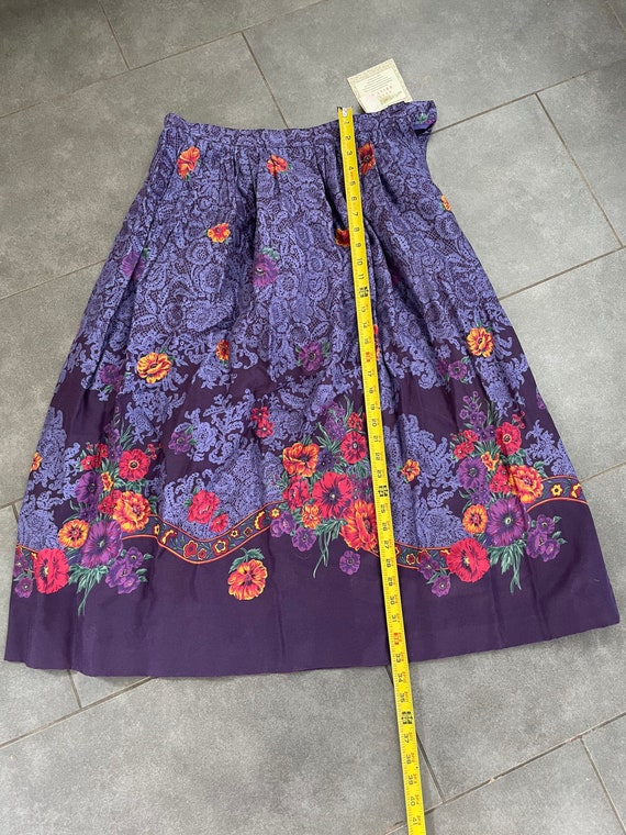 Vintage 90’s Susan Bristol Floral Full Skirt Purp… - image 6