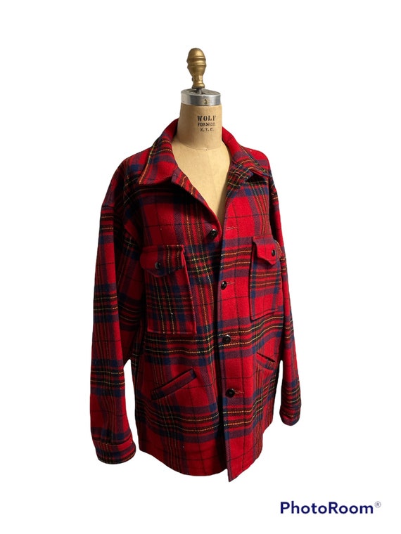 Vintage 60’s Pendleton Wool Jacket Plaid Men’s Wo… - image 1