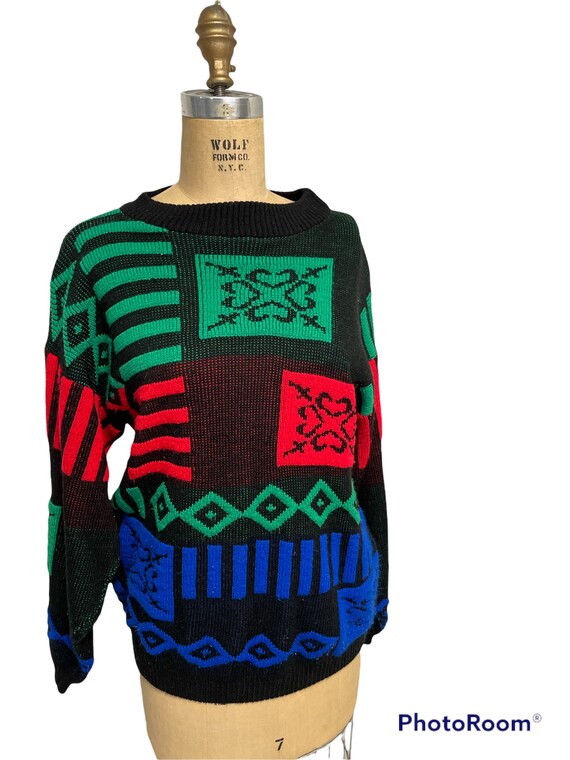 Vintage 80’s Distinctive Sportswear Sweater Black 