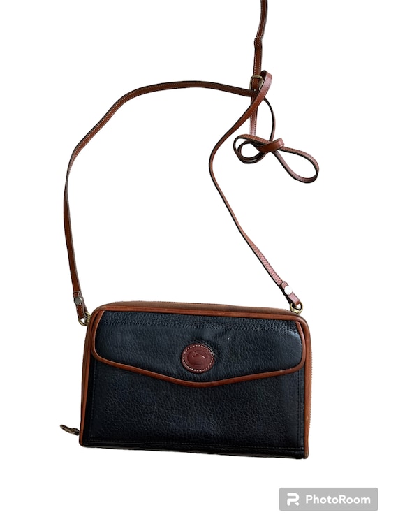 Vintage Navy and Tan  Dooney and Burke Cross Body… - image 1