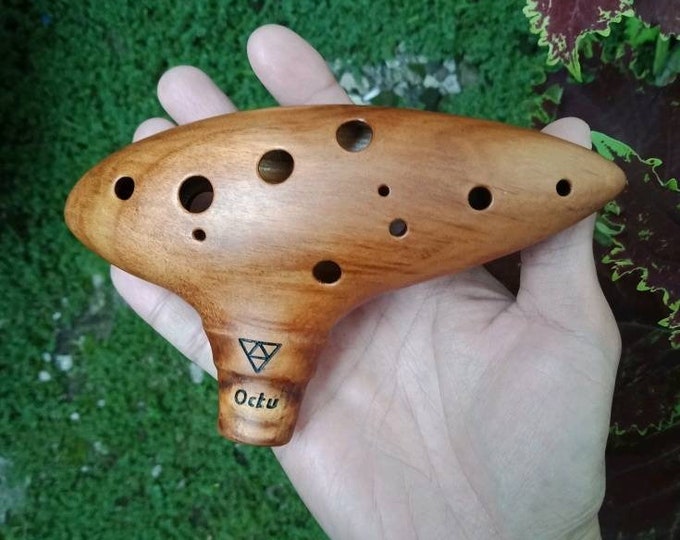 Wooden Ocarina Alto C 12 Holes Ocku Zelda Ocarina Etsy