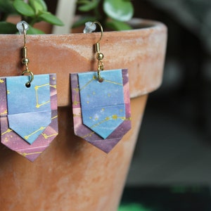 Orecchini a nastro e carta Constellation Washi