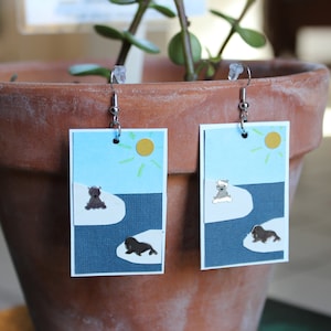 Arctic Scene Paper Earrings