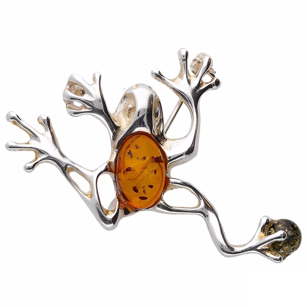 Amber Frog Brooch - Etsy