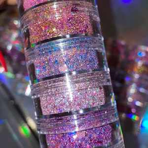 Glamour Glitter Stack -Make-up Glitter, Irisierende Chunky Glitter, Nail Art, Tumbler Glitter, Glitter Set