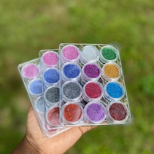 Fijne Glitter Set- Make-up Glitter, Holografische Chunky Glitter, Nail Art, Tumbler Glitter, Glitter Set
