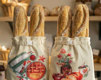 XL Beeswax Bread Bags (2-Pack), Reusable Sourdough Storage, Bread Keeper