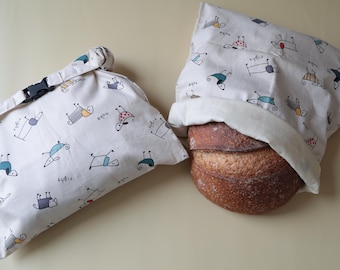 Bolsas de pan reutilizables XL de cera de abeja (paquete de 2) para masa madre, productos agrícolas, lavables V