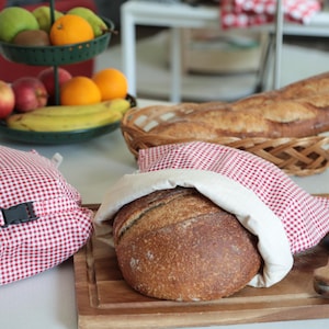 XL Reusable Beeswax Bread Bags (2-Pack) for Sourdough, Produce Washable V