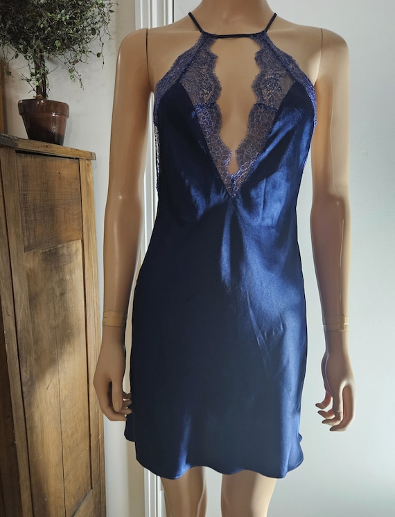 Victoria's Secret Navy Blue Slip Dress.