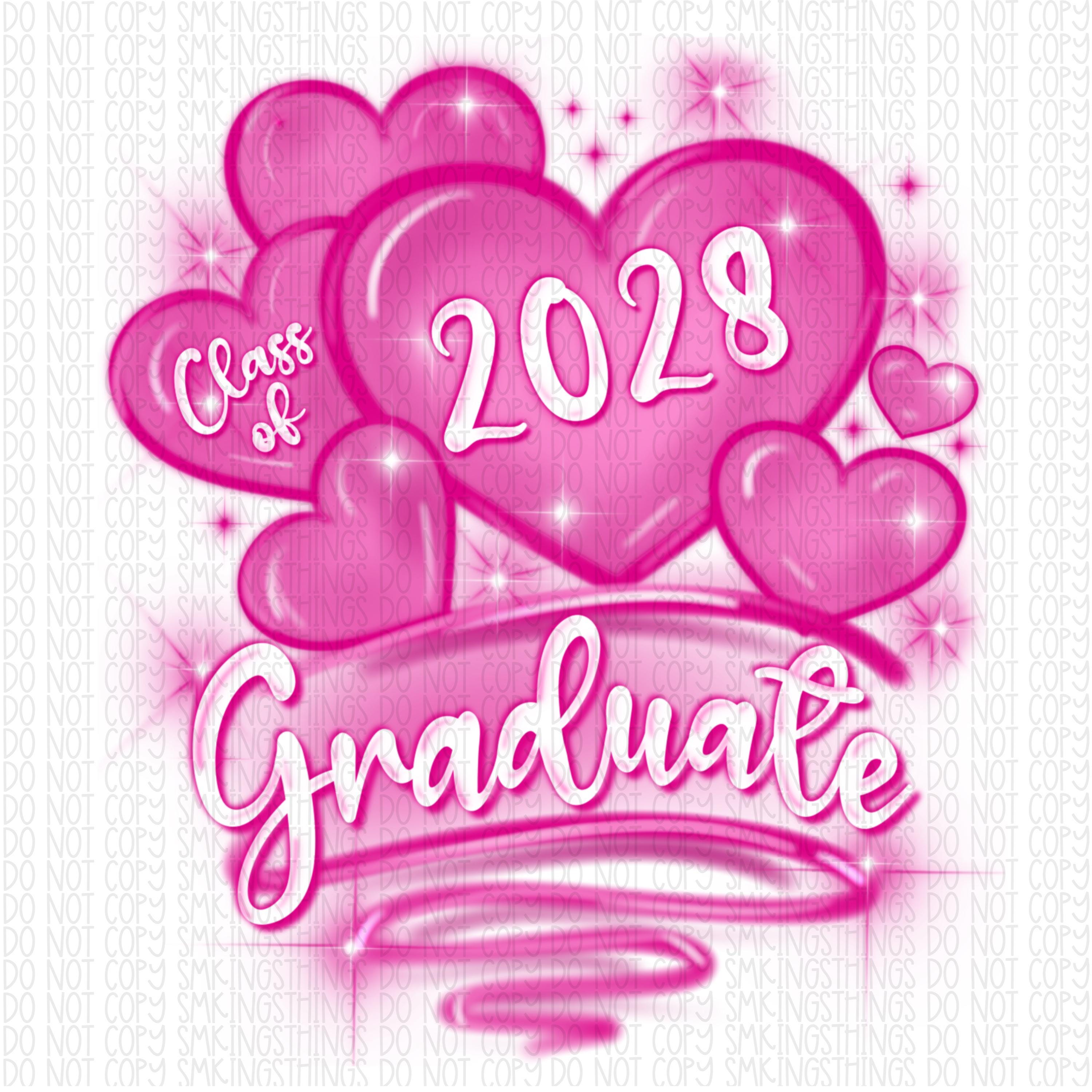 Class of 2028 Graduate Airbrush Design (digital Image) - Etsy
