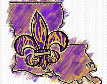 Louisiana fleur de lis **Digital Image only** Png/Jpg Sublimation DTF Eco solvent