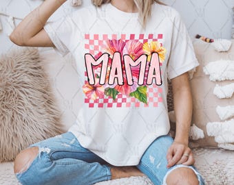 Mama Hibiscus and checkered {PNG ONLY}