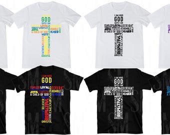 I Am Who God Says I Am Cross Design (Digital Download)