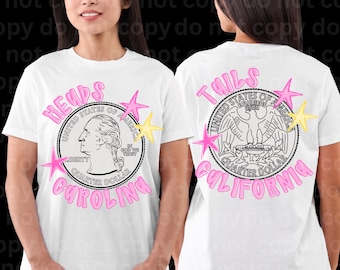 Heads and Tails 90s Country fan PNG ***Bonus tumbler wrap included***(Digital Download only)