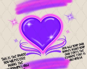 Another Blank airbrush design **Digital Image only** Png for Sublimation DTF Eco solvent