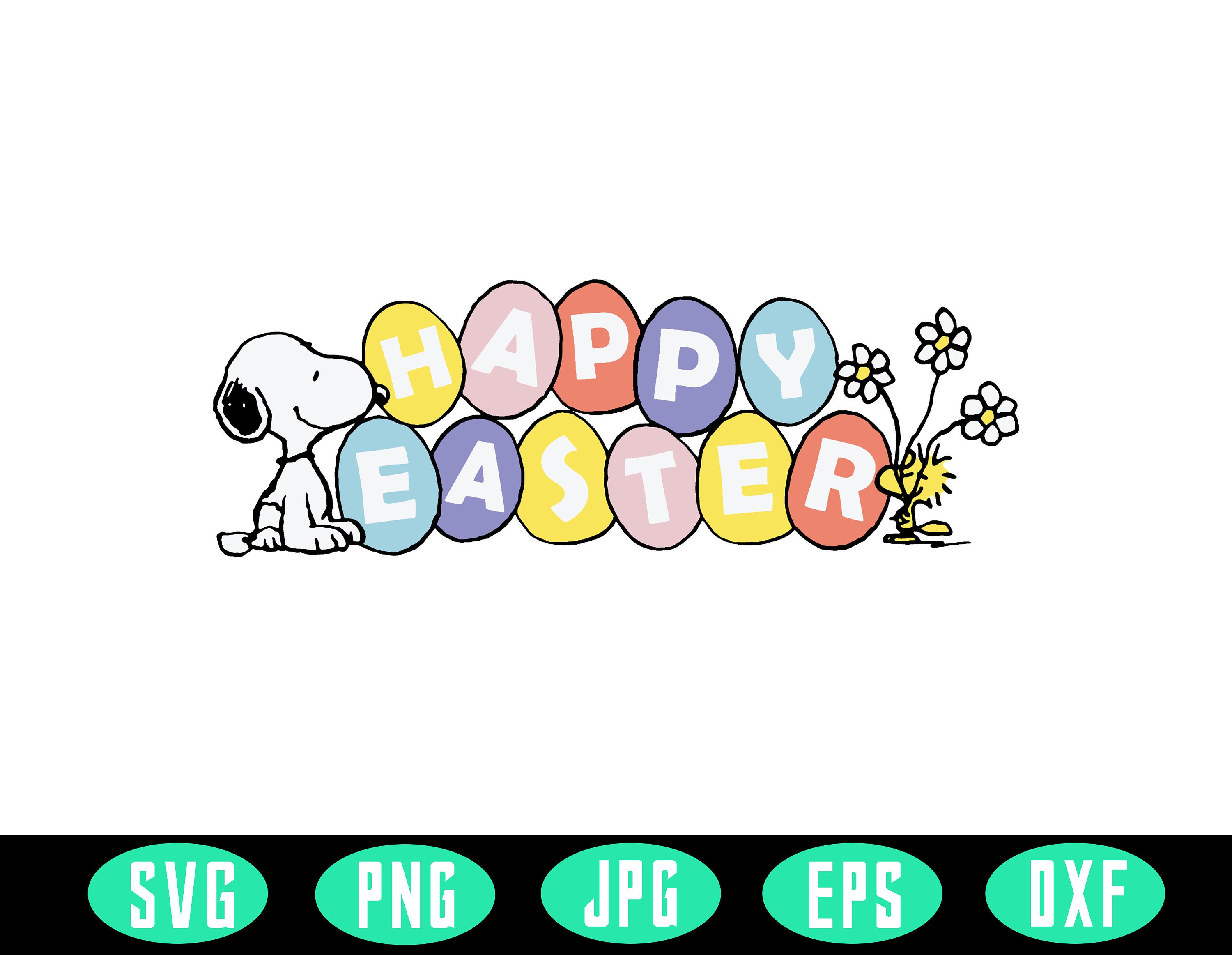 Snoopy Happy Easter Svg Easter Day Svg Digital Cut Files Etsy