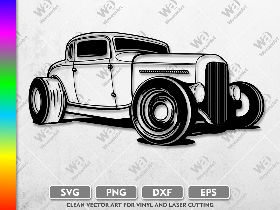 Hot Rod SVG File Vinyl & Laser Cut Files Racing Truck SVG - Etsy