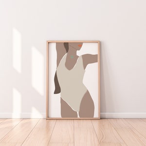 Bathing Suit Minimalist Print