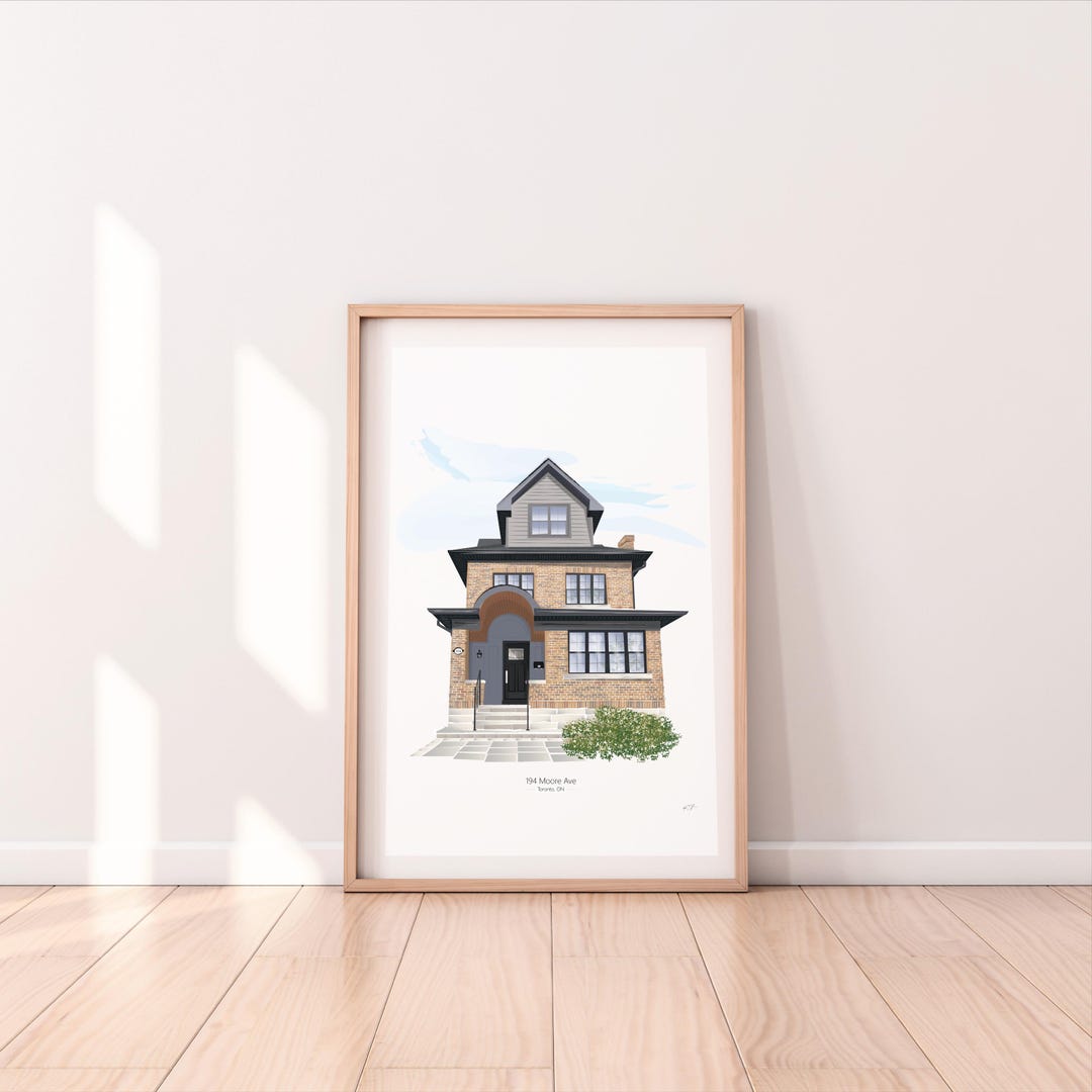 Custom House Illustration From Photo | Personalized Home Portrait ...