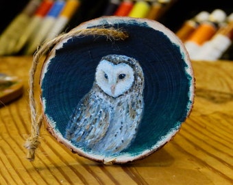 Owl Painting On Wood Etsy