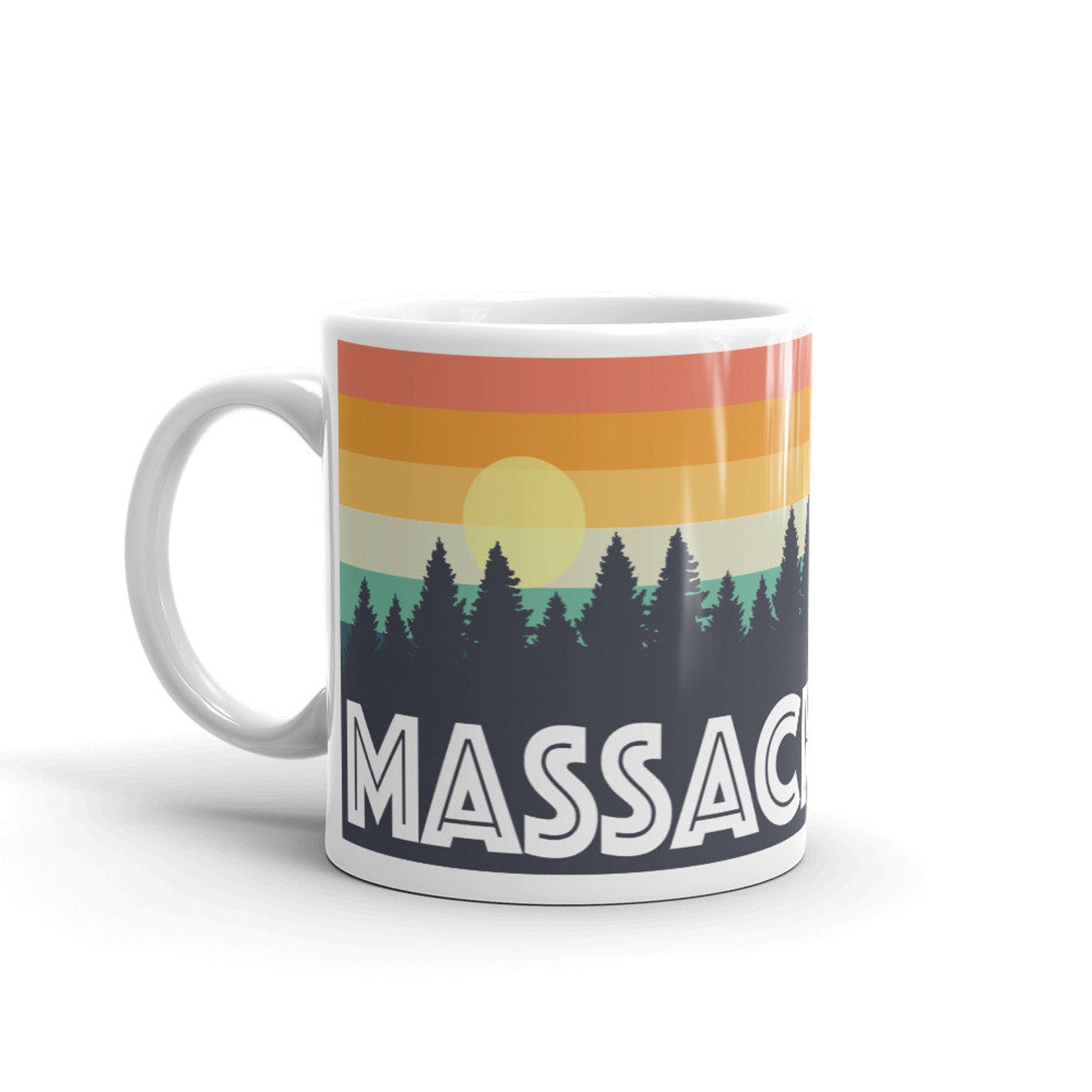 Retro Massachusetts Coffee Mug Perfect Massachusetts Gift or Etsy