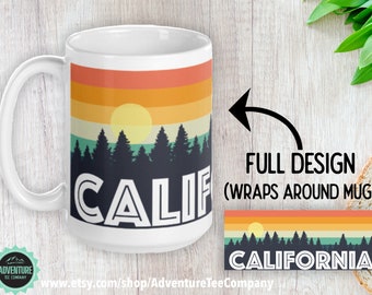 70s Coffee Mug | California love | state of California gift or souvenir | retro coffee mug