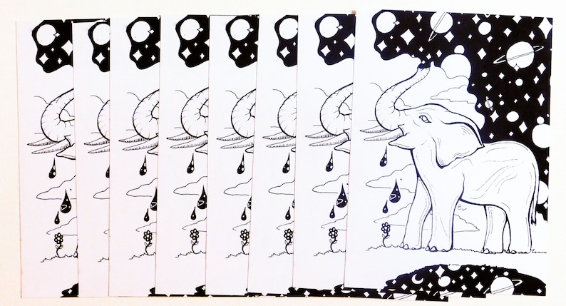 Elephant Creating the World Cosmic Fine Art Nature/'s Creator 5x7 Art Print