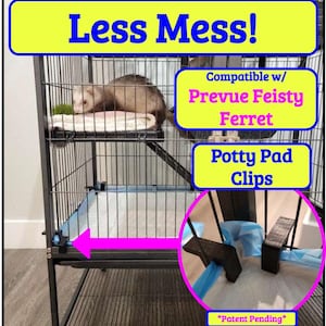 Ferret Clips / Small Animal Cage Potty Pad Clips Compatible With Prevue Feisty Ferret Cage 6/9pack Rat Cage Liner, Ferret Cage Litter Box