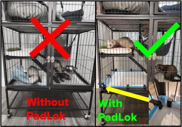 Ferret/small Animal Potty Pad Clips for Prevue Feisty Ferret Cage 9