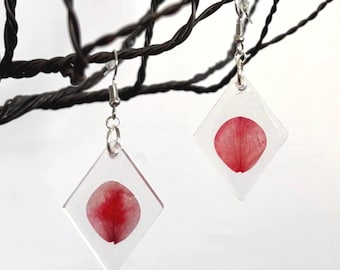 Orecchini Petali Rossi