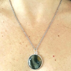 Gele en groene stoffen ketting afbeelding 2