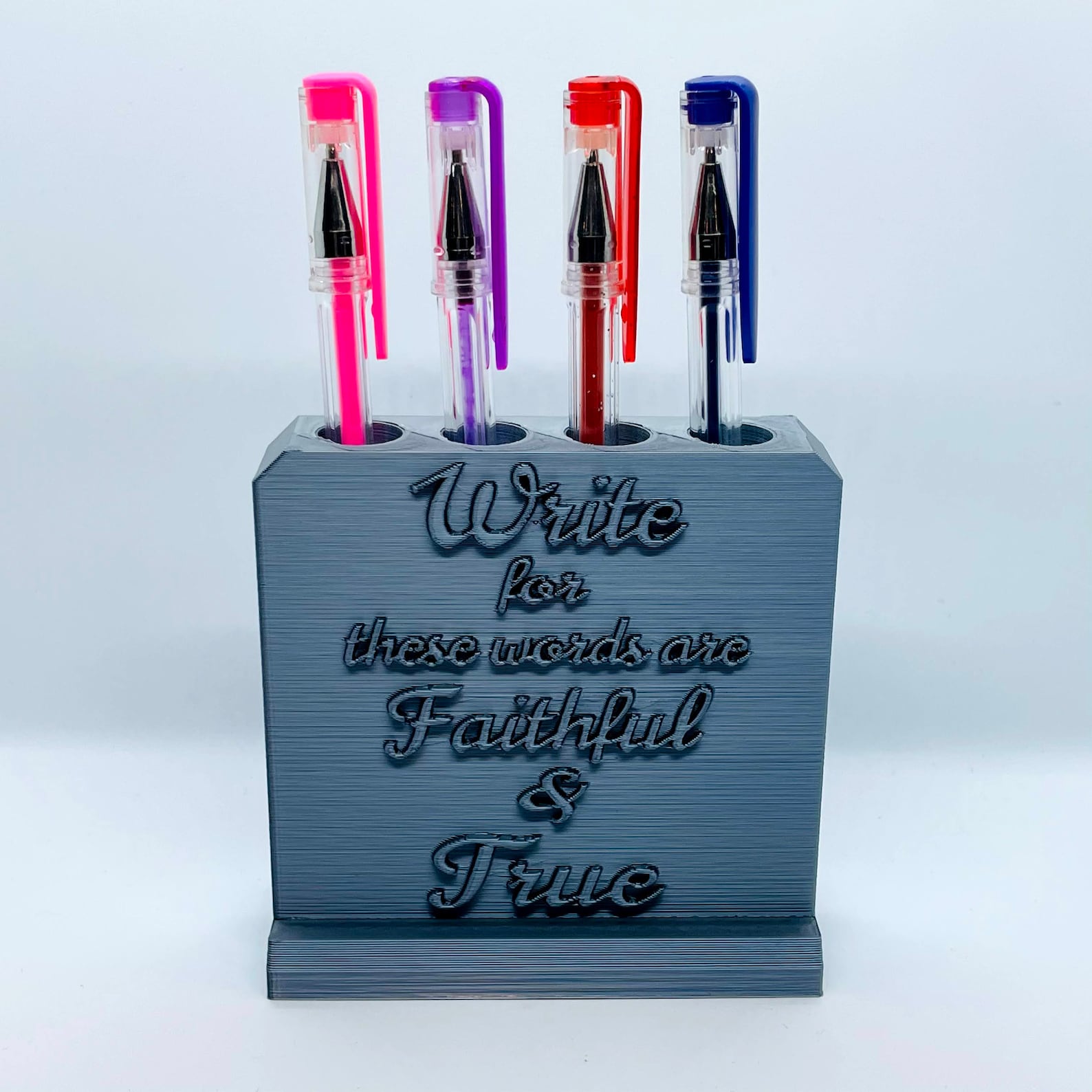 Pen Holder Write for these words are Faithful and True Etsy