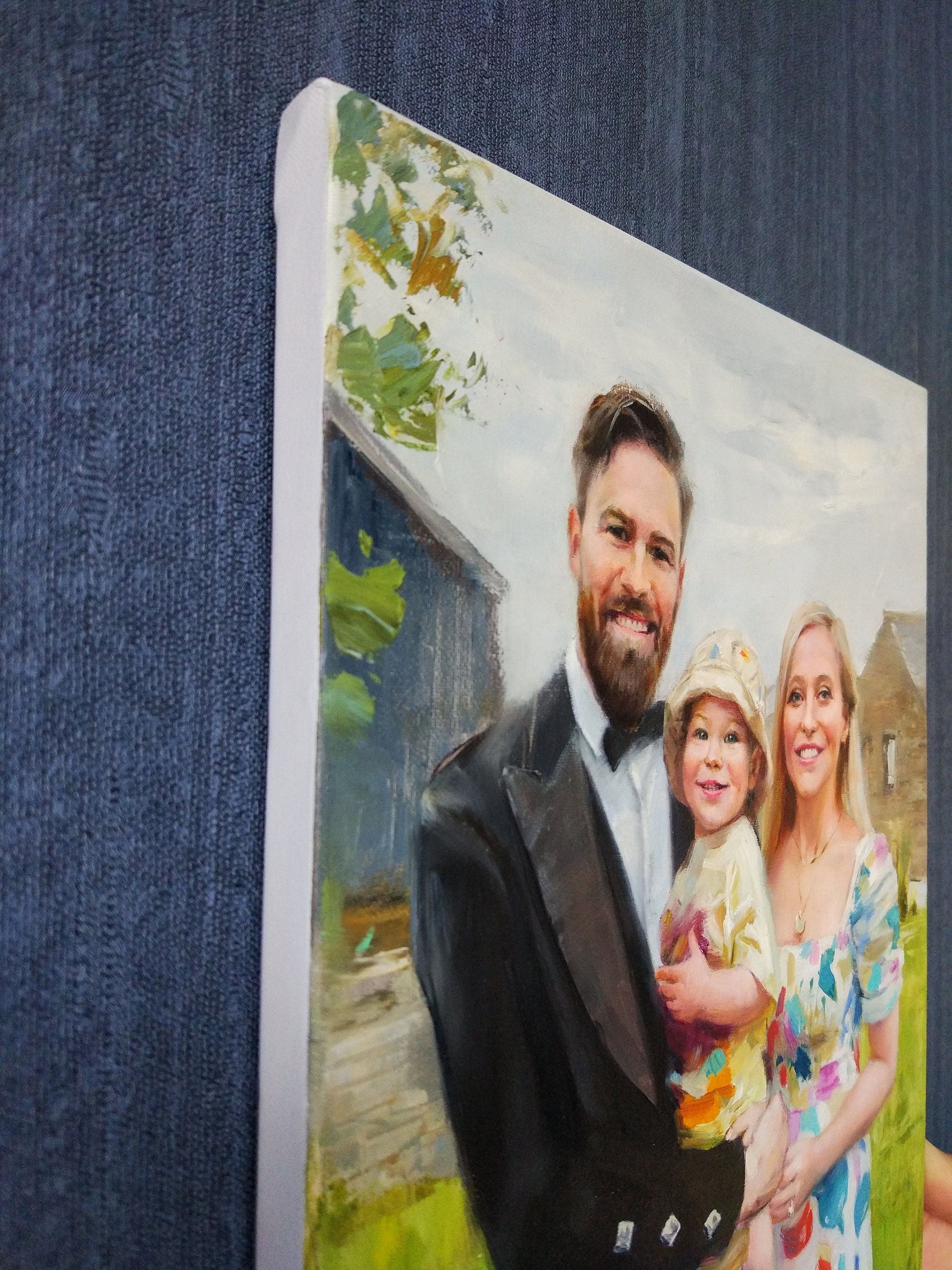Custom Portrait Family Oil on Canvas | Commission Oil Painting From ...